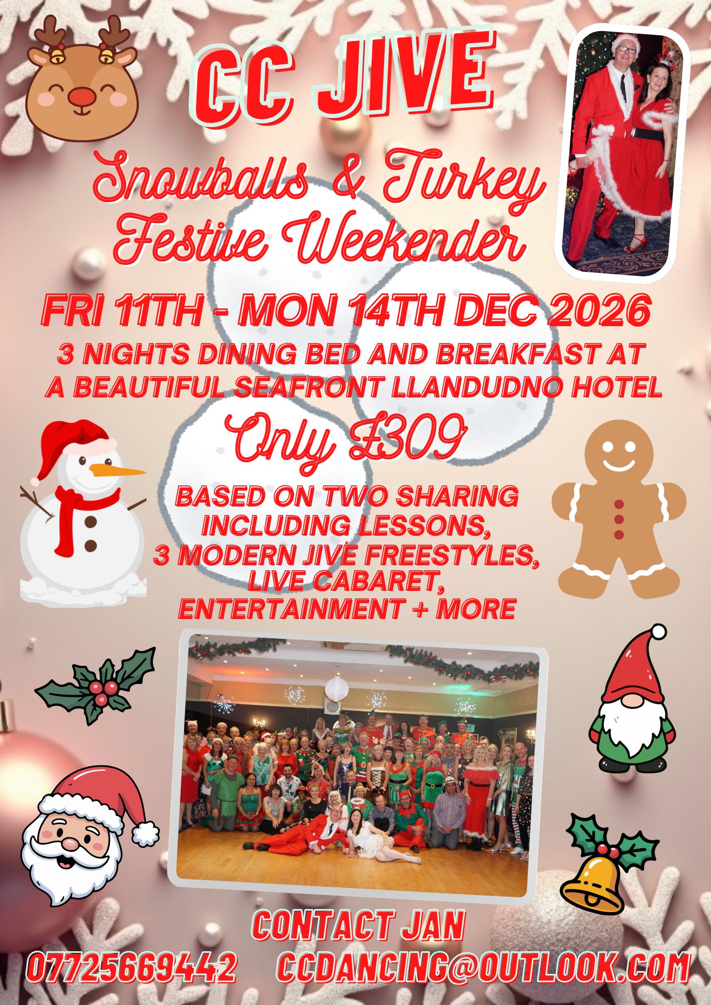 CCJ Snowballs & Turkey Festive Weekender, Llandudno 2026 — FRI 11 – MON 14 DEC