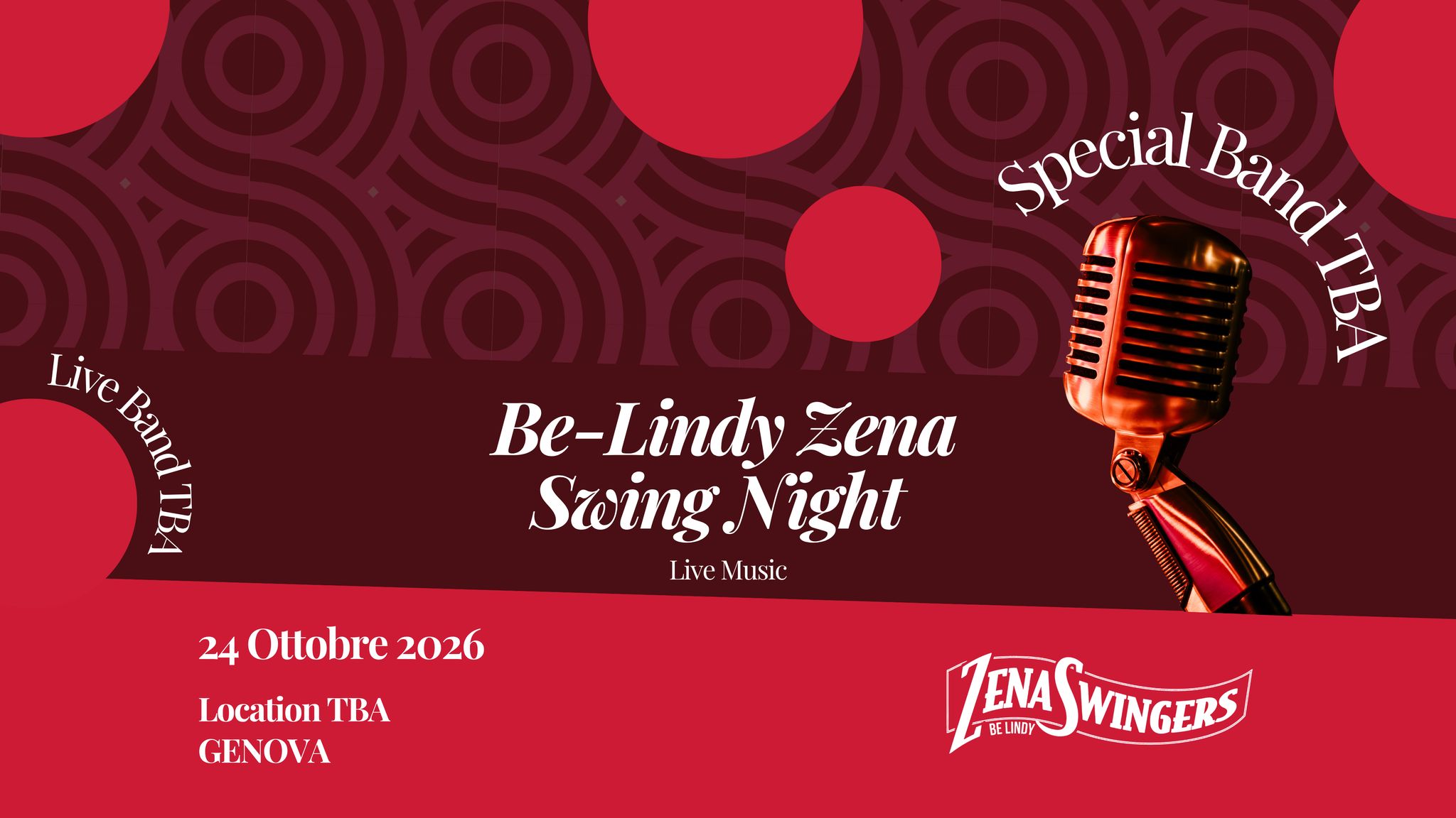 Be-Lindy Zena Swing Night - CrosStompers & Dj Sauro β SAT 24 β SUN 25 OCT