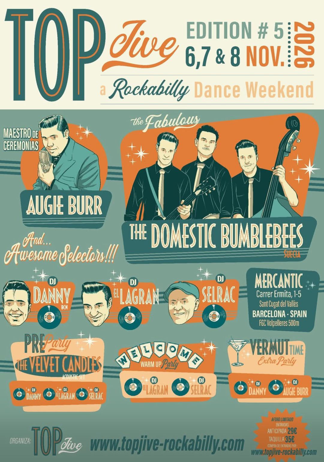 TOP JIVE a Rockabilly Dance Weekend #5 (6-7-8 / 11 / 2026) — FRI 6 – SUN 8 NOV