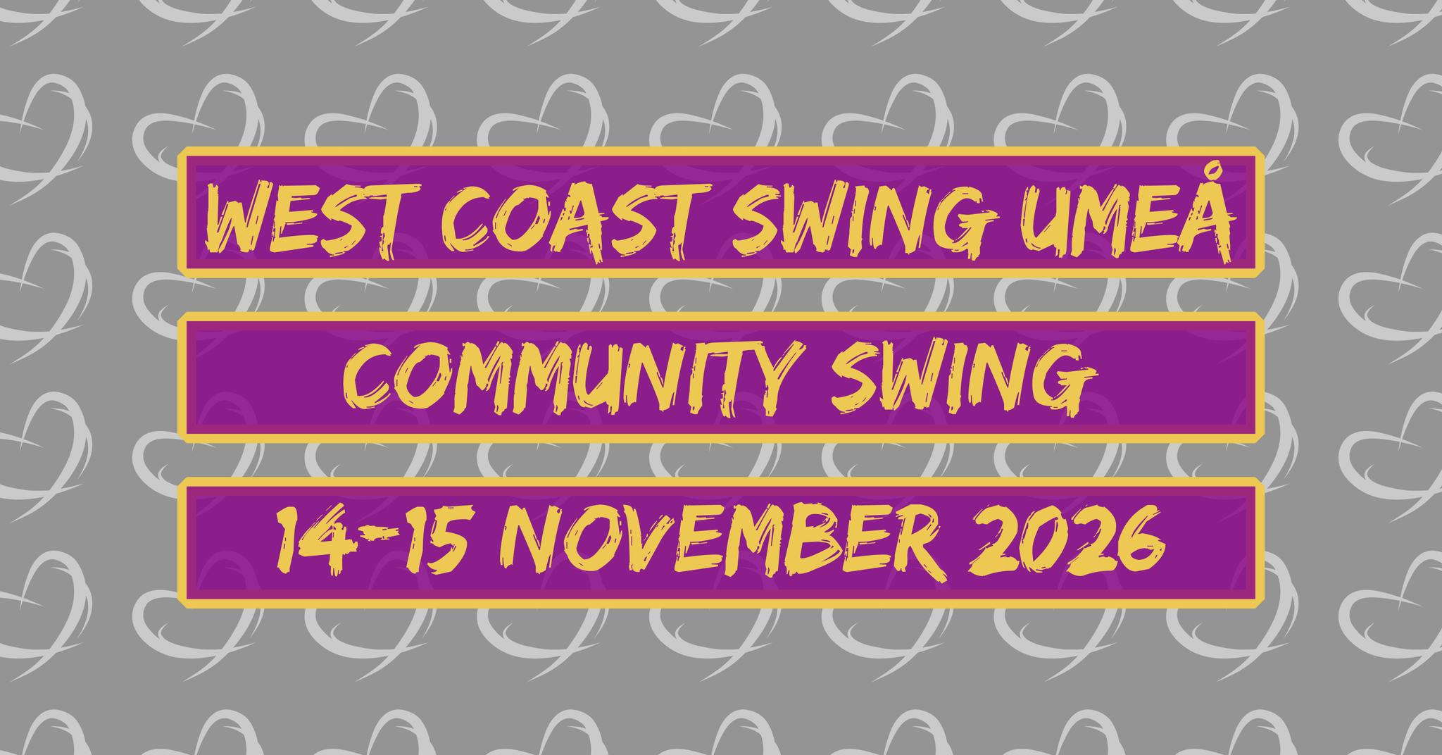 West Coast Swing Umeå: Community Swing 2026 — SAT 14 – SUN 15 NOV