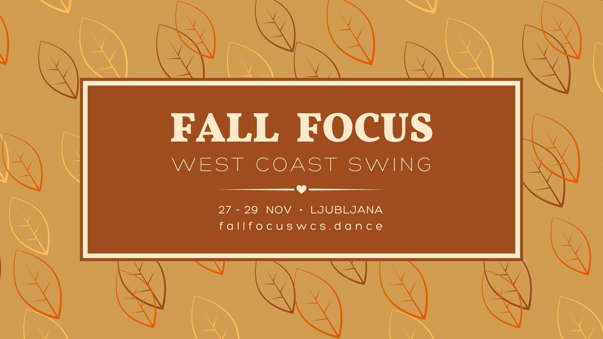 Fall Focus WCS 2026 — FRI 27 – SUN 29 NOV