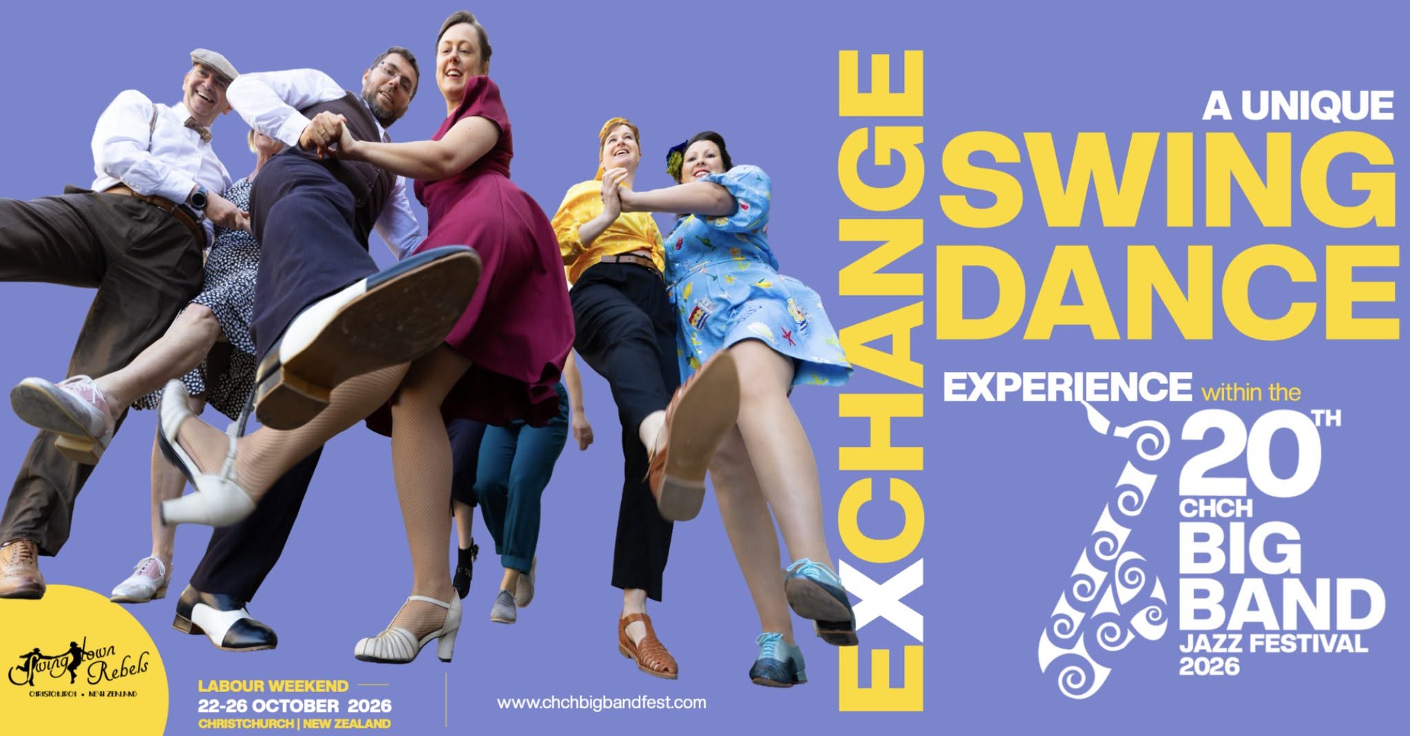 A Unique Swing Dance Exchange Experience: within the 20th Christchurch Big Band Jazz Festival — THU 22 – MON 26 OCT