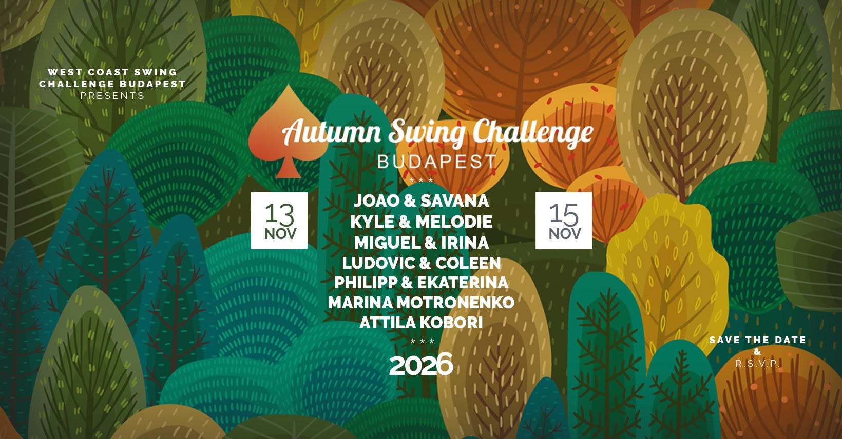 Autumn Swing Challenge 2026 - WSDC + Rising Star Tour event — FRI 13 – MON 16 NOV