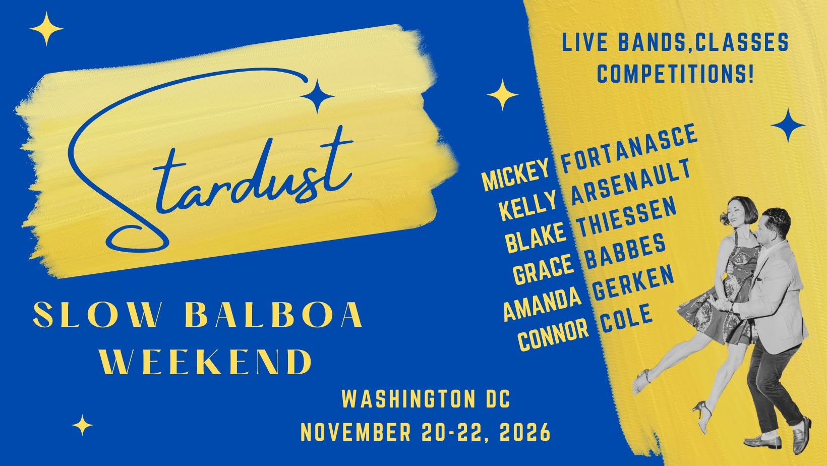 Stardust Slow Balboa Weekend 2026 — SAT 21 – MON 23 NOV