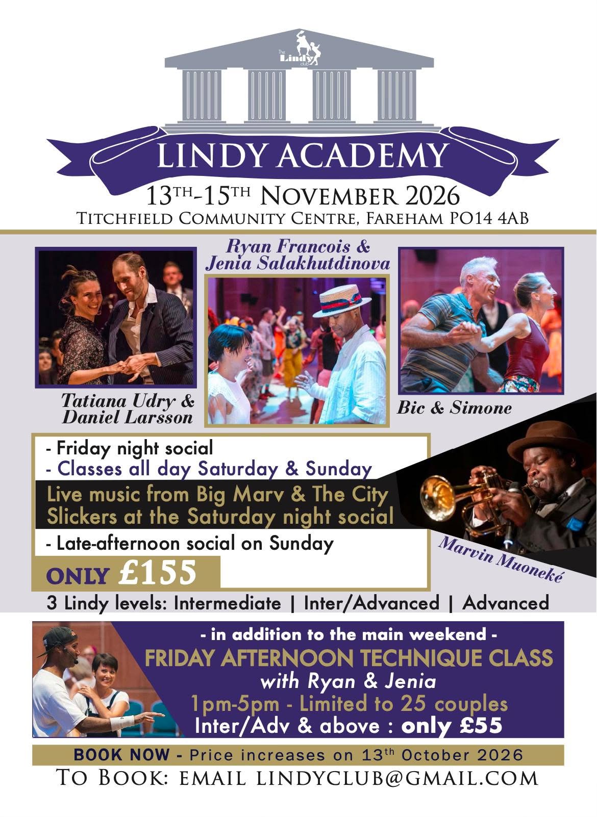 Lindy Academy — FRI 13 – SUN 15 NOV