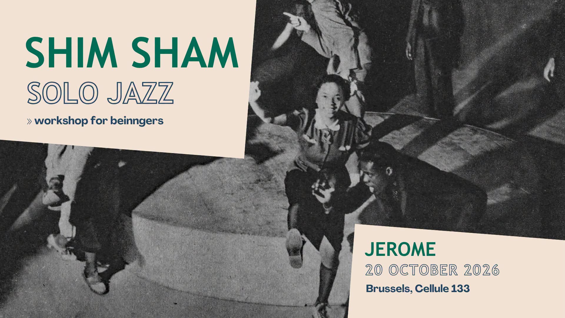Shim Sham workshop in Brussels with Apollo Swing — TUE 20 OCT