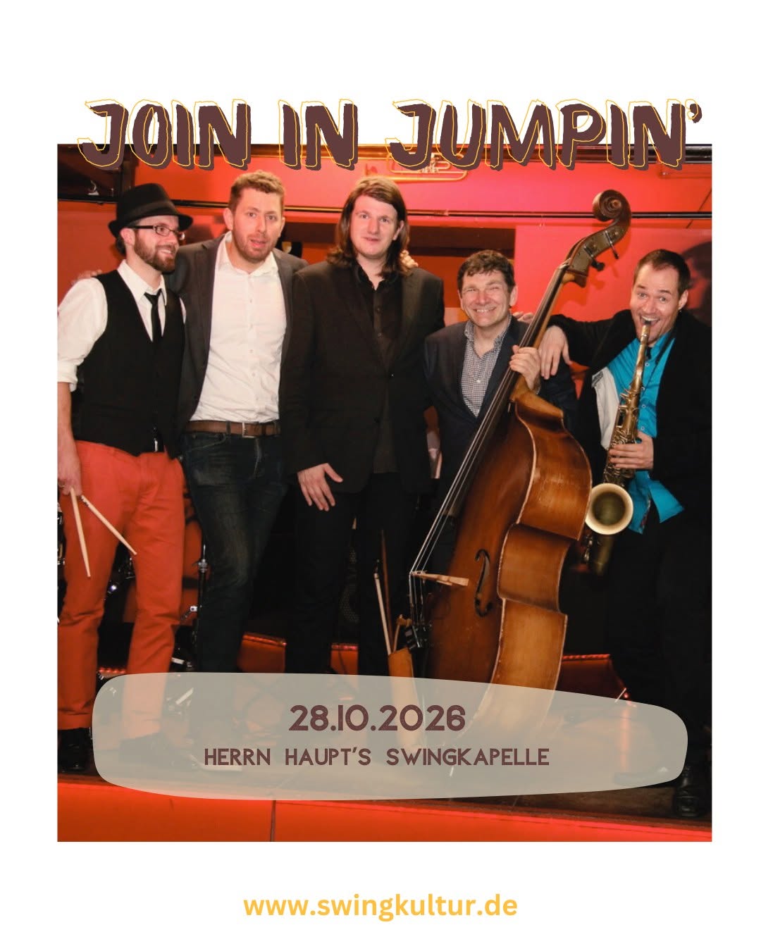 Join in Jumpin' - Herrn Haupt’s Swingkapelle — WED 28 OCT