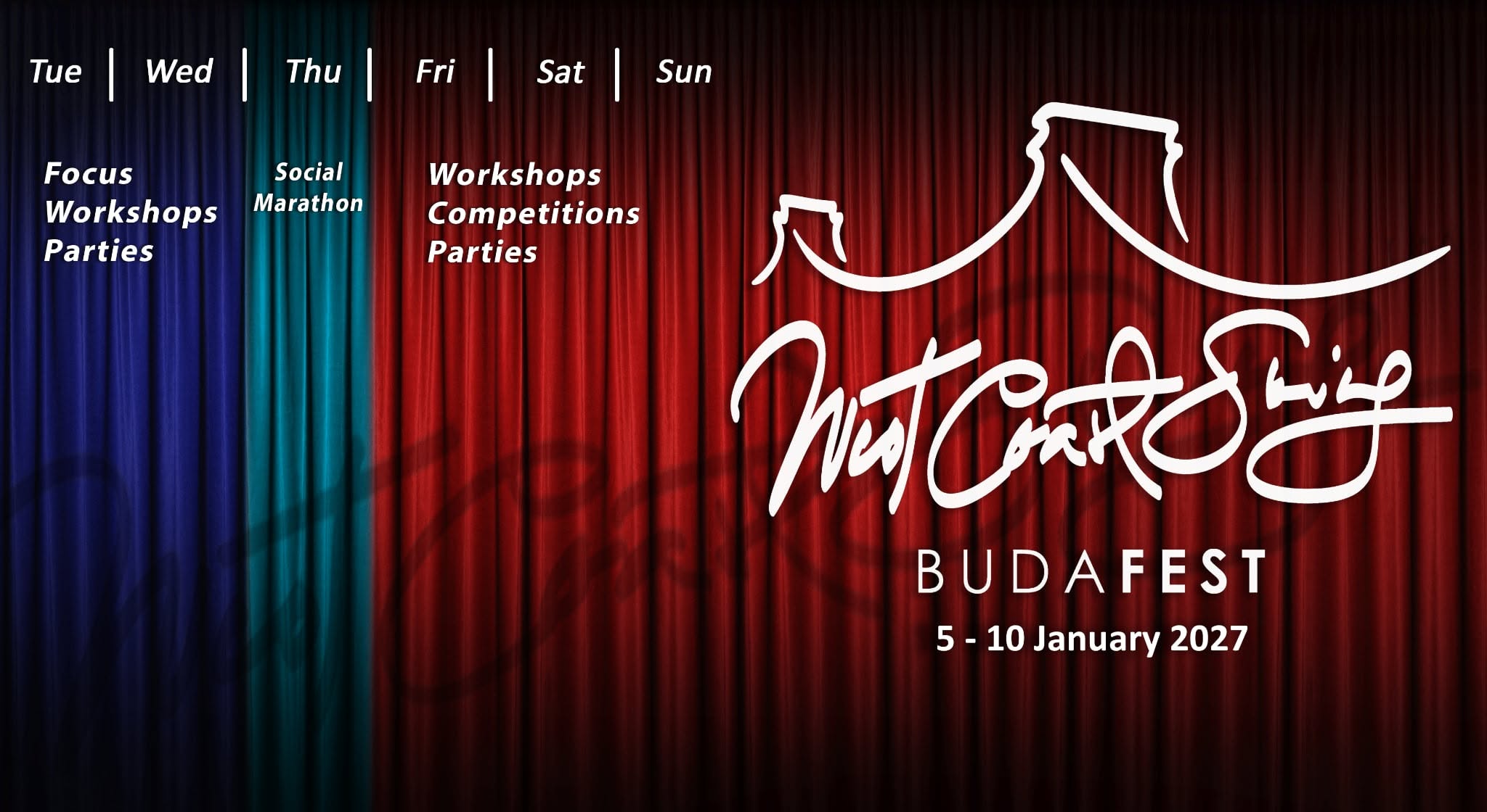 BudaFest 2027 — TUE 5 – MON 11 JAN 2027