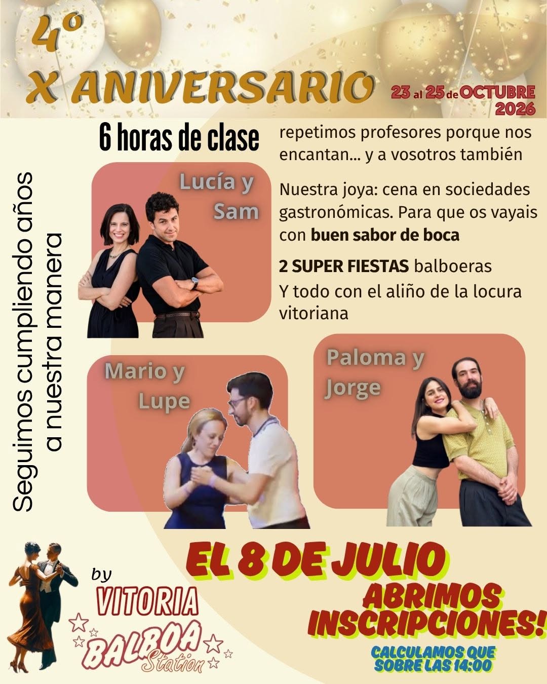 4º X ANIVERSARIO de Balboa Station — THU 22 – SUN 25 OCT