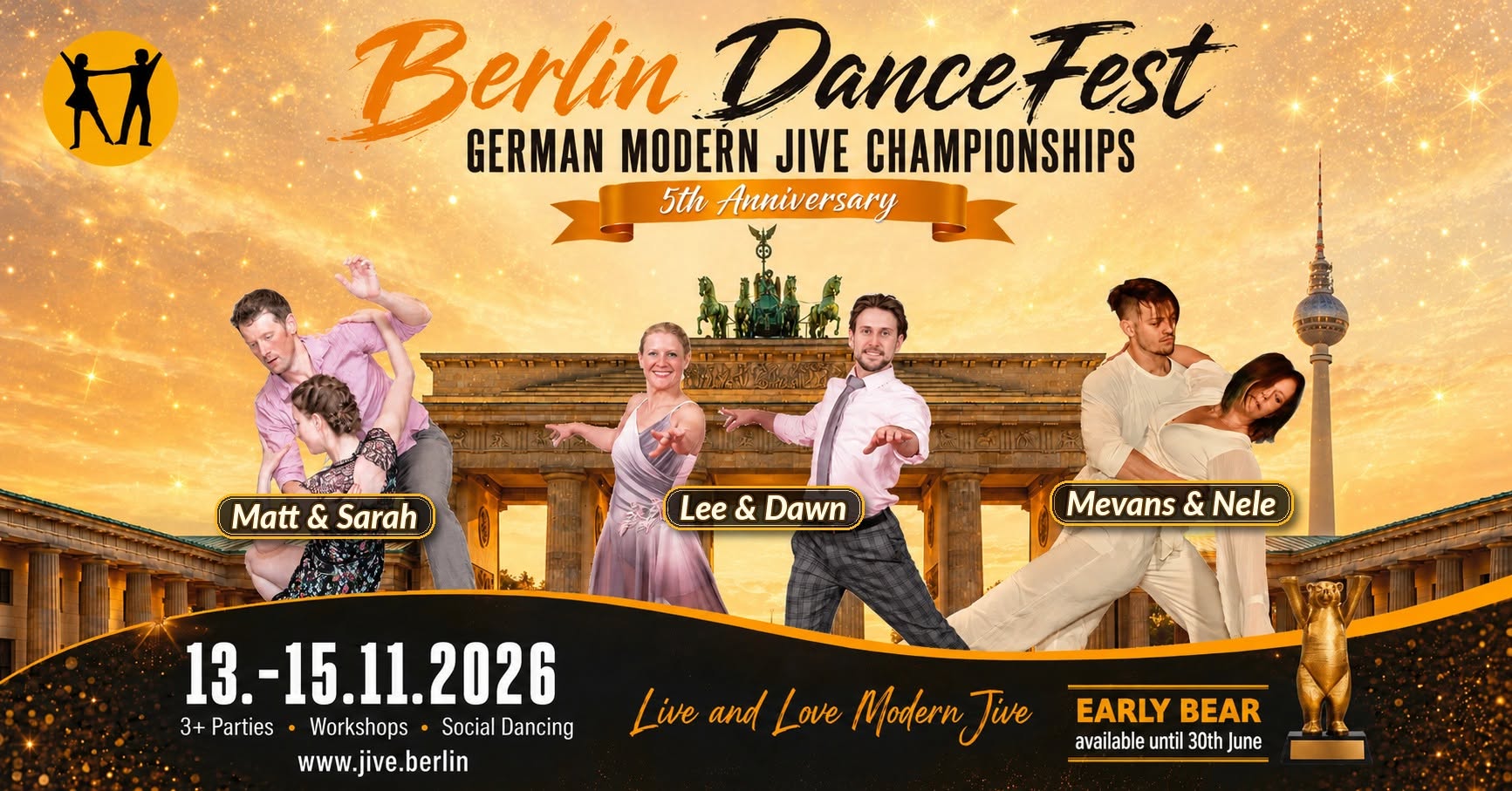 Berlin DanceFest weekender & German Modern Jive Championships (5th anniversary) — FRI 13 – SUN 15 NOV