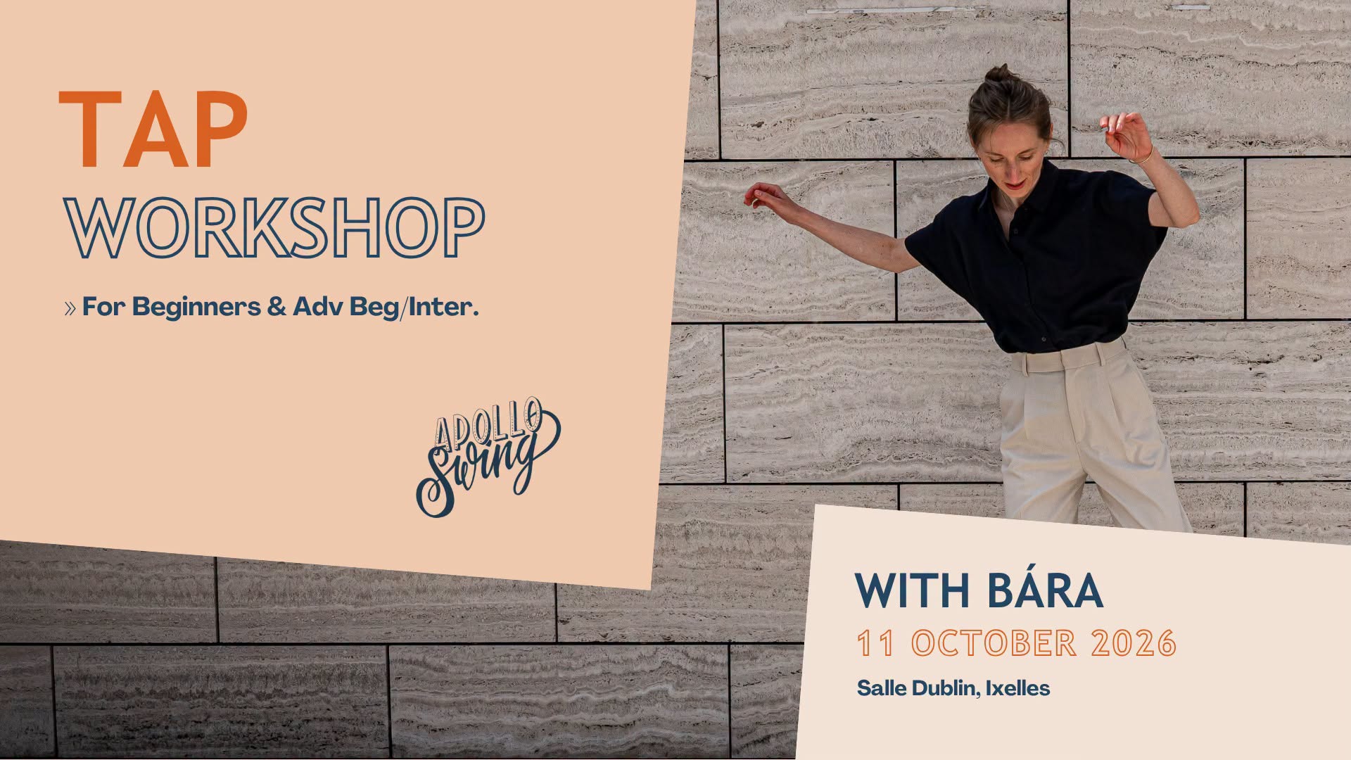 Tap dance workshop with BΓ‘ra in Brussels β SUN 11 OCT