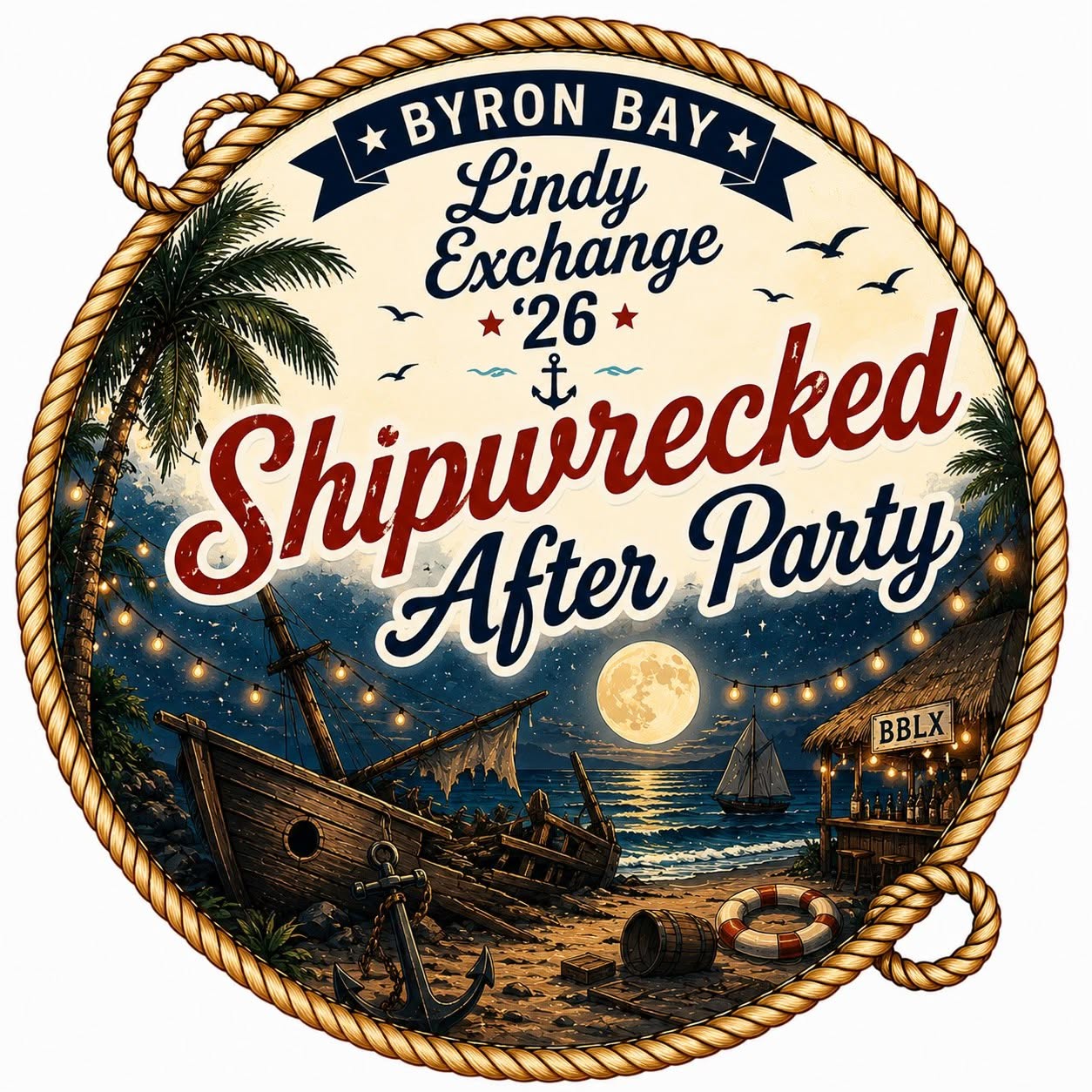 ⚓ SHIPWRECKED AFTER PARTY, Byron Bay Lindy Exchange 2026 — SAT 17 OCT