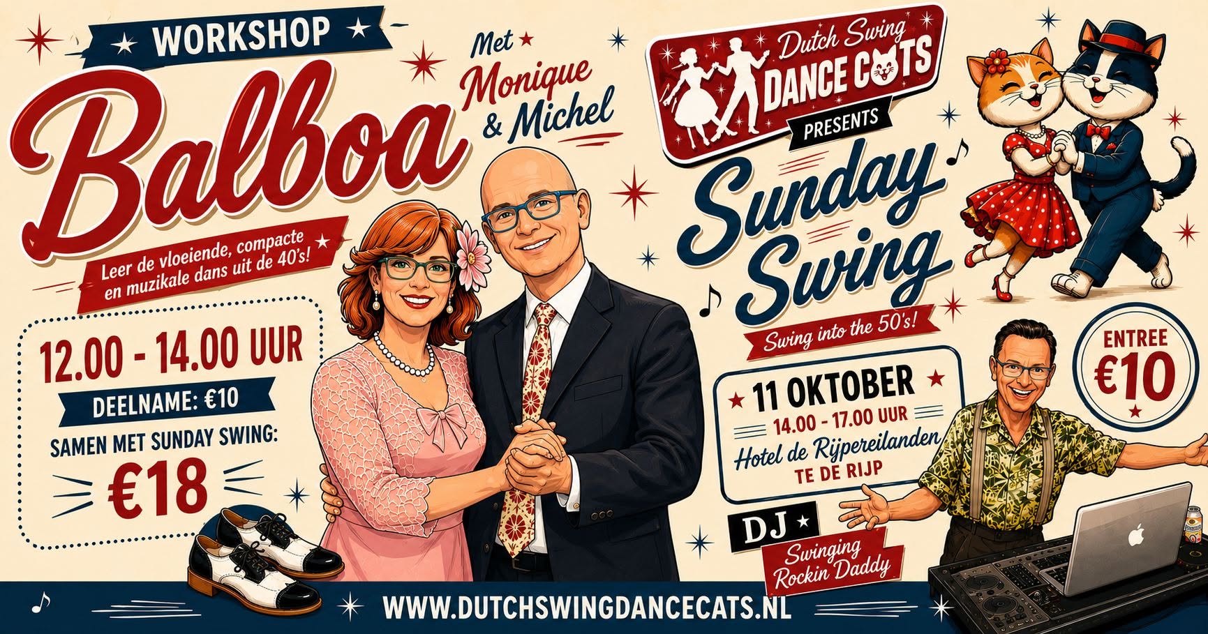 GEANNULEERD! Workshop Balboa. Sunday Swing gaat wel door — SUN 11 OCT
