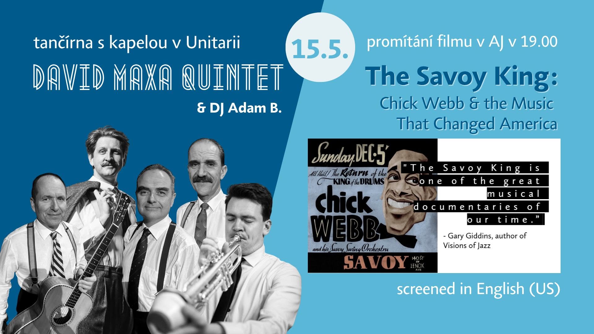 Unitaria: Swingová tančírna s besedou a kapelou Swing Session — FRI 9 OCT