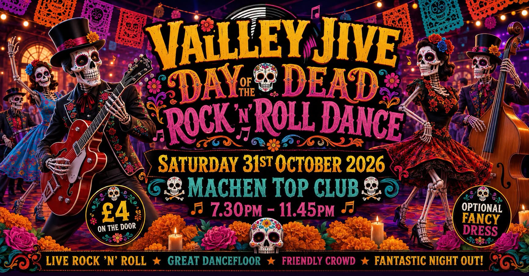 Valley Jive Day of the Dead Rock n Roll Dance โ SAT 31 OCT