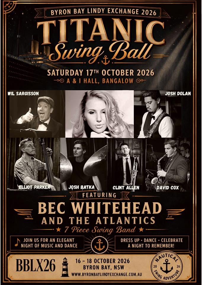 The Titanic Swing Ball with Bec Whitehead and the Atlantics — SAT 17 OCT