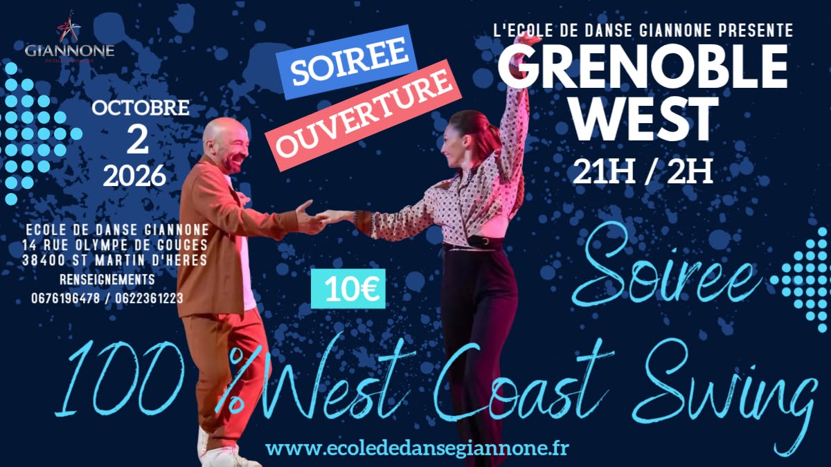 SOIREE WEST COAST SWING Grenoble west — FRI 2 – SAT 3 OCT