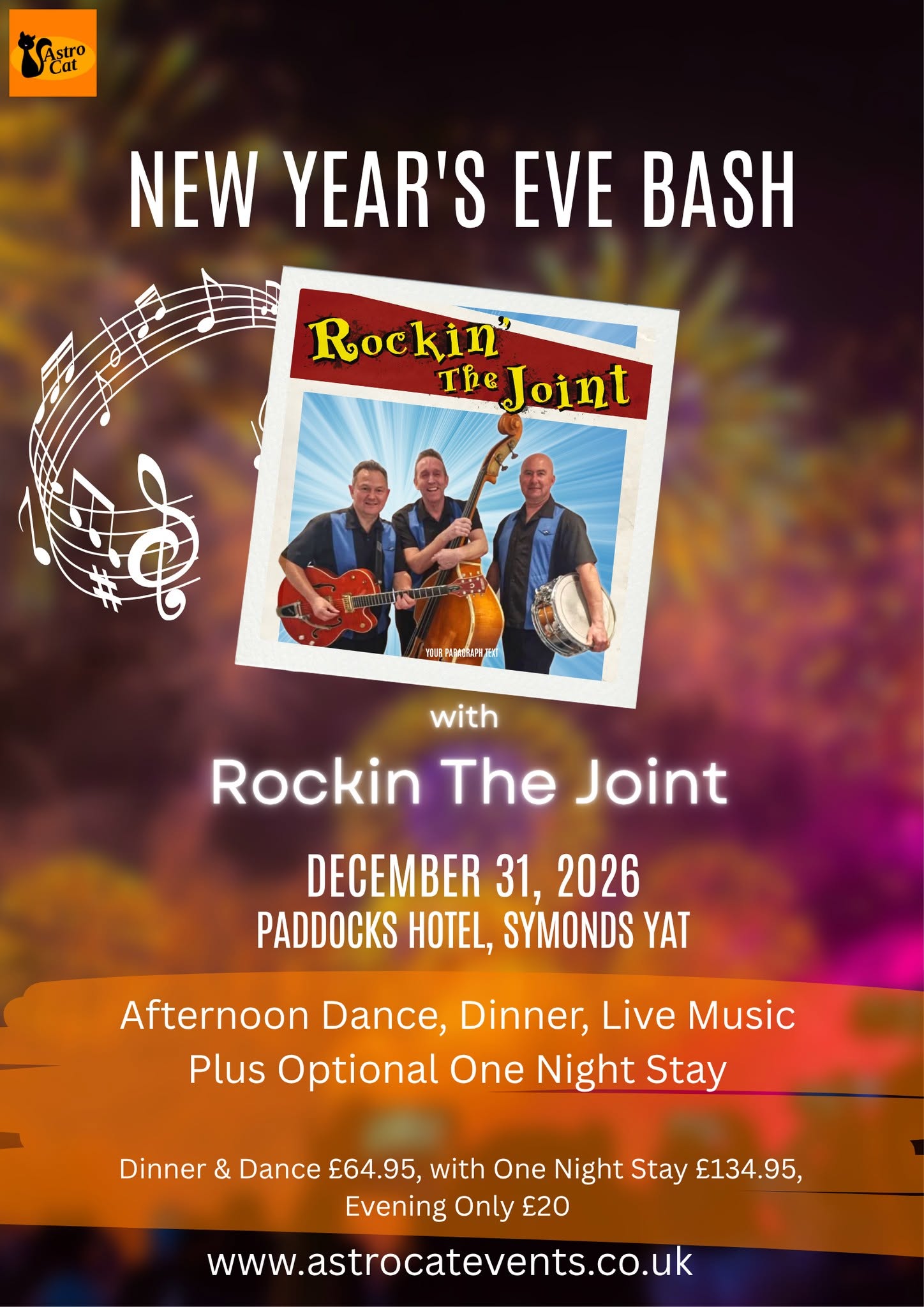 Coolmoves New Year's Eve Bash with Rockin The Joint — THU 31 DEC – FRI 1 JAN 2027