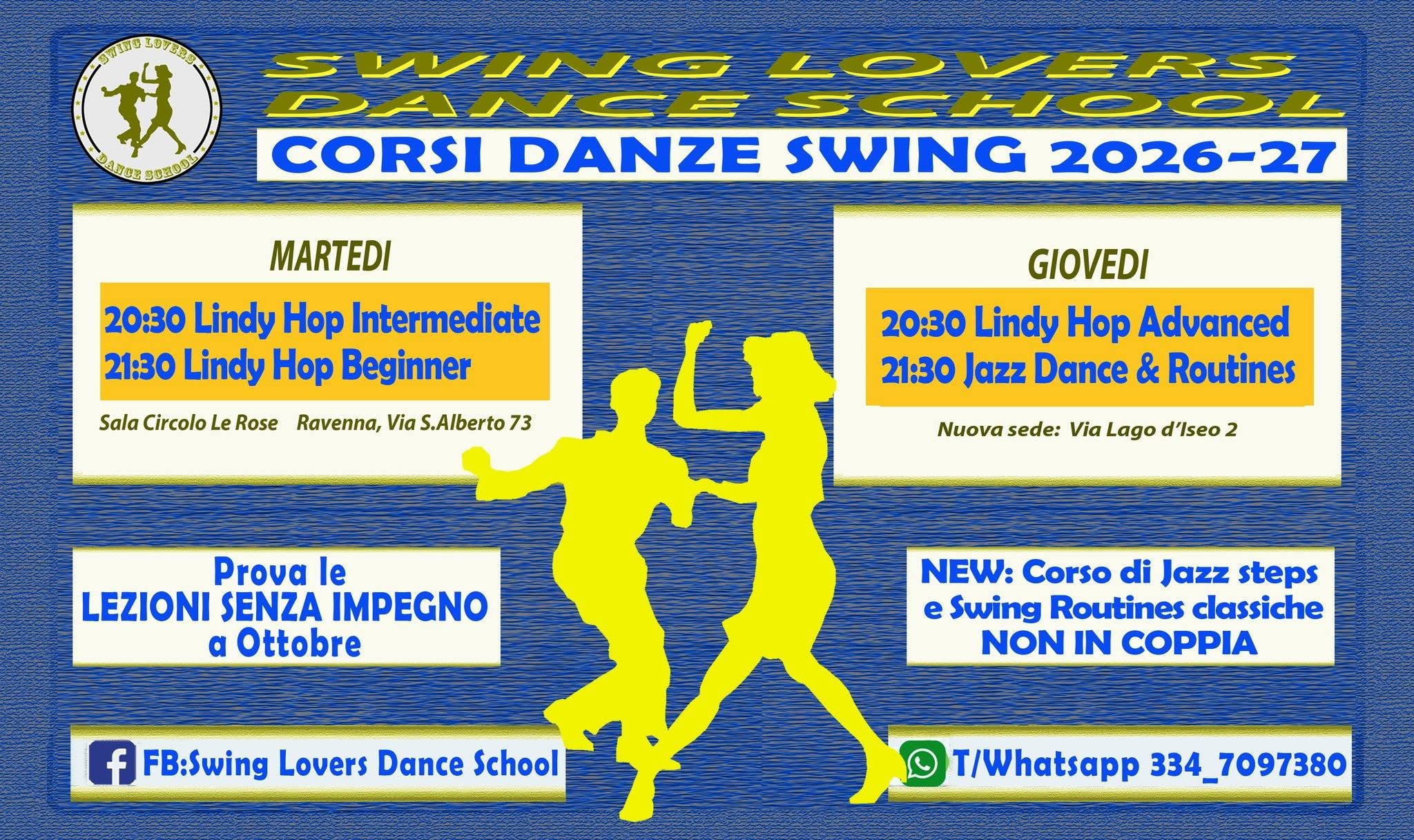 Corsi di Swing Dances 2026-27 — TUE 6 – TUE 20 OCT