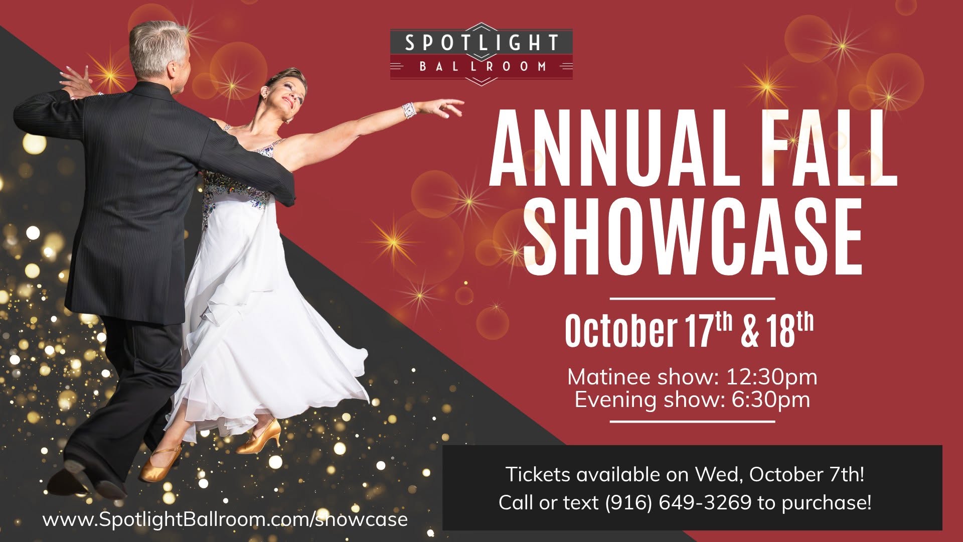 Spotlight Ballroom's Annual Fall Showcase — SAT 17 – SUN 18 OCT