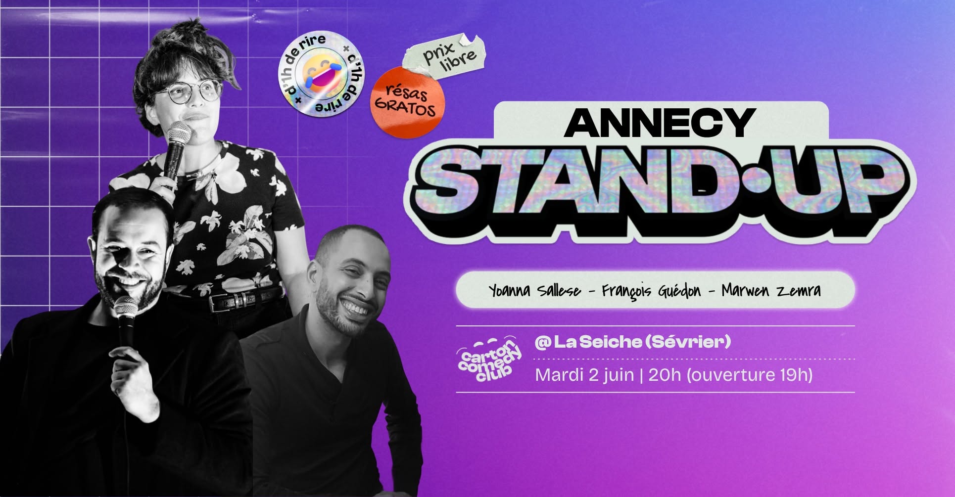 Best of Carton Comedy Club @ La Seiche (Annecy - 74) — THU 31 DEC