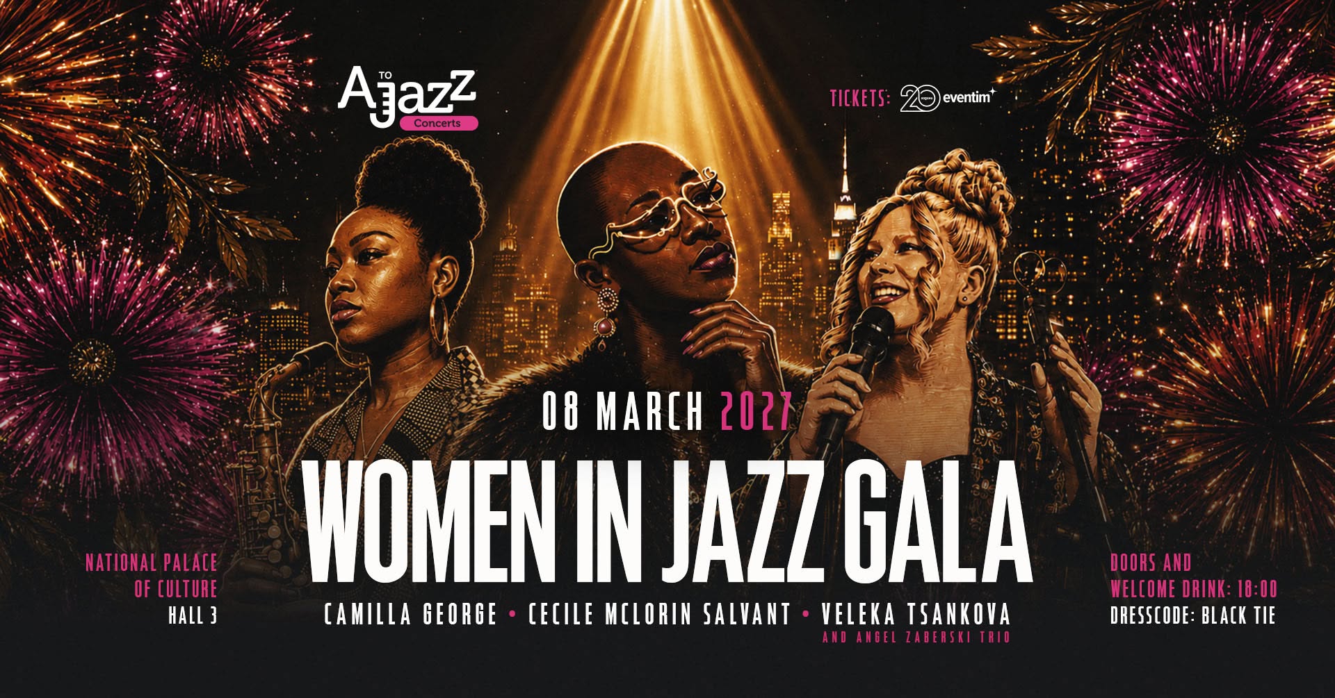 ✨ Women in Jazz Gala ✨ Cecile McLorin Salvant, Camilla George & Veleka Tsankova — MON 8 MAR 2027