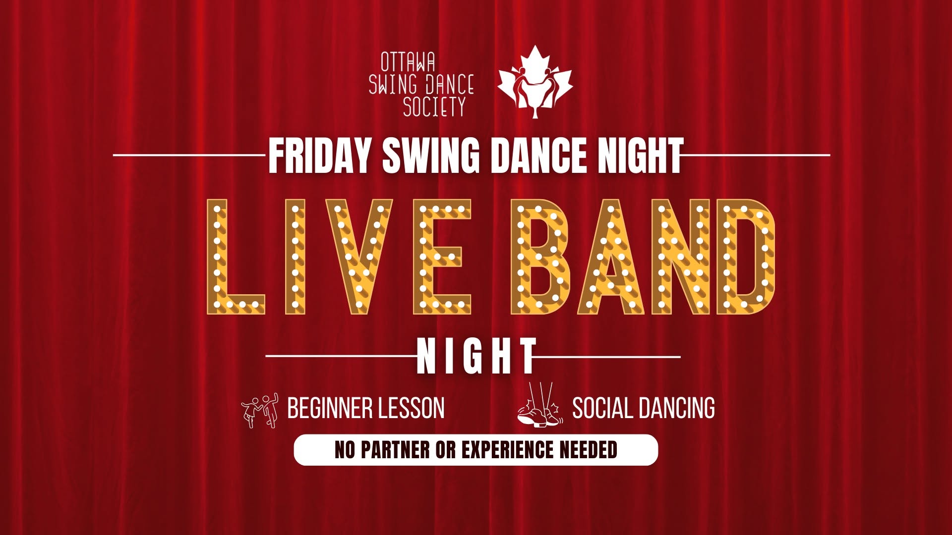 LIVE BAND NIGHT w/ Ottawa Swing Dance Society — SAT 19 DEC