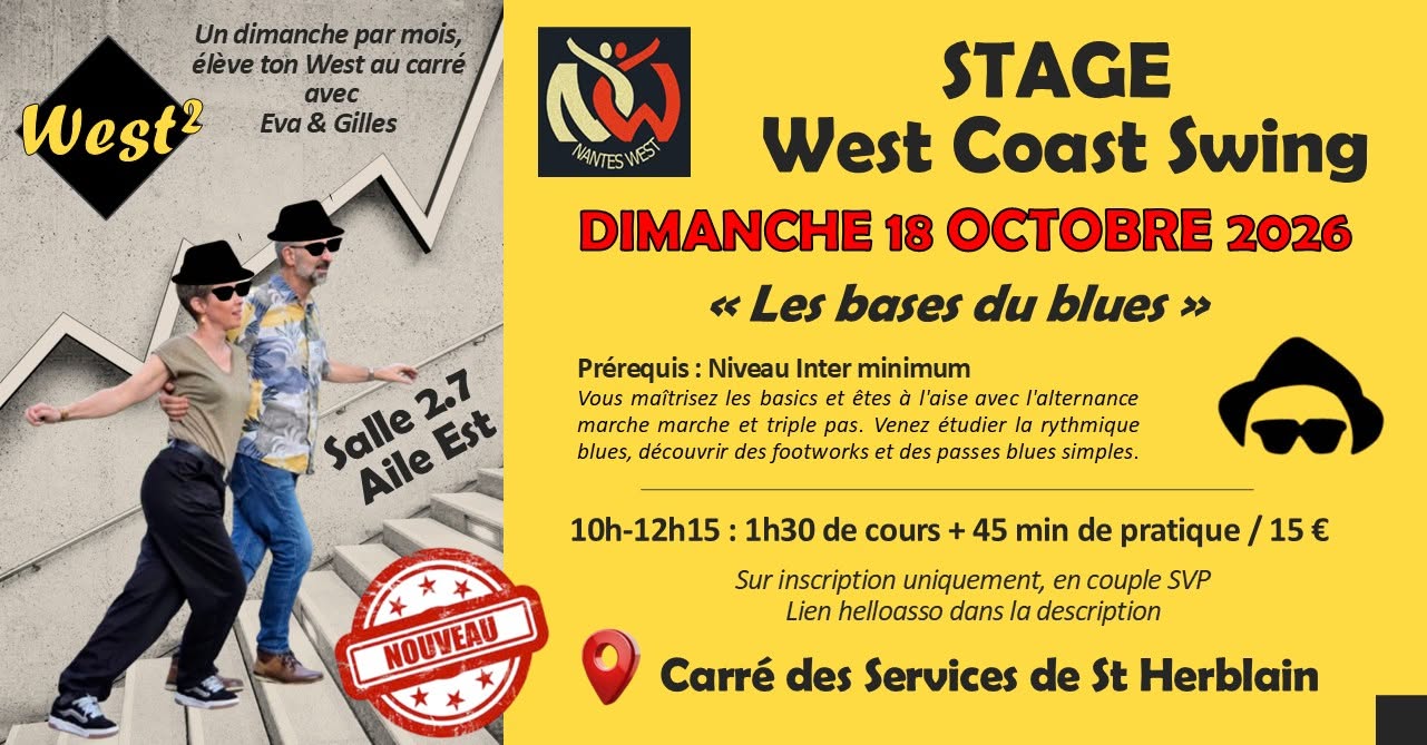 Stage West² "Les bases du blues" — SUN 18 OCT