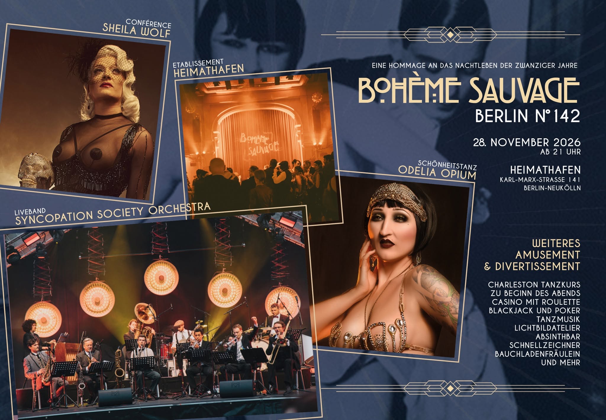 Bohème Sauvage Berlin Nº142 - 28. November 2026 - Heimathafen — SAT 28 NOV