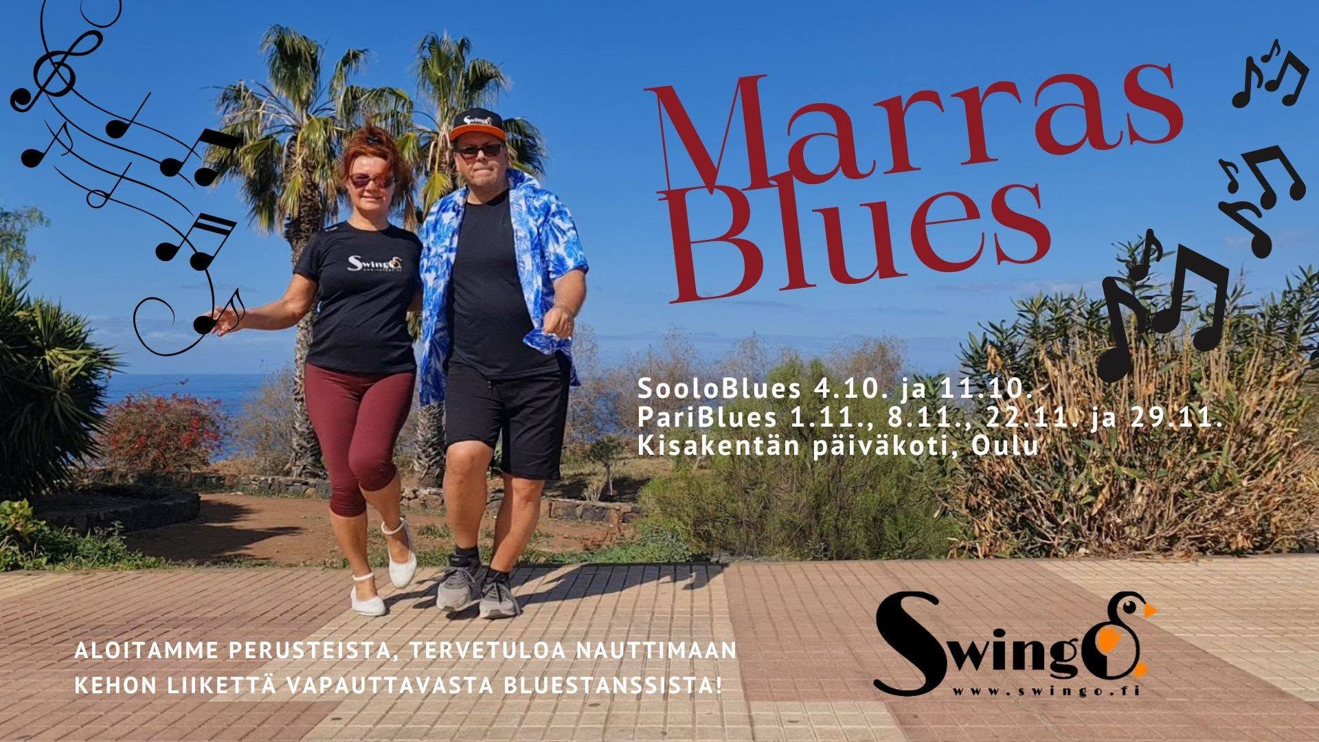 MarrasBlues - Bluestanssin perusteet /Blues Dance Basics — SUN 4 OCT