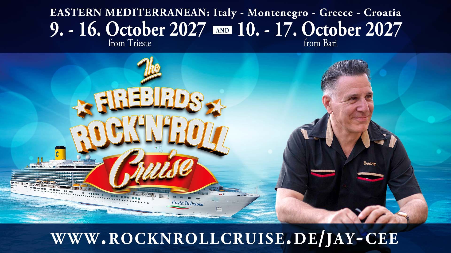 FIREBIRDS * ROCK 'n' ROLL * CRUISE 2027 — SAT 9 OCT 2027