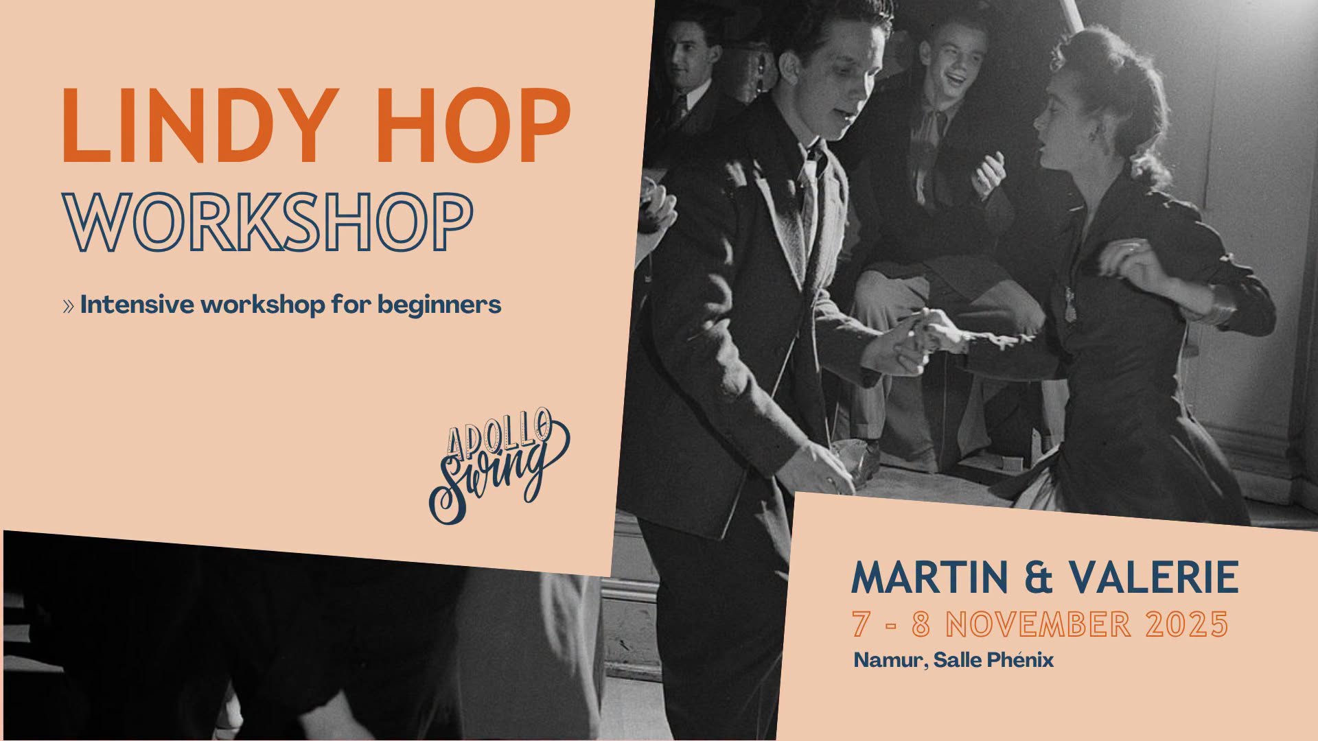 Stage de Lindy Hop intensif à Namur - Apollo Swing — SAT 7 – SUN 8 NOV