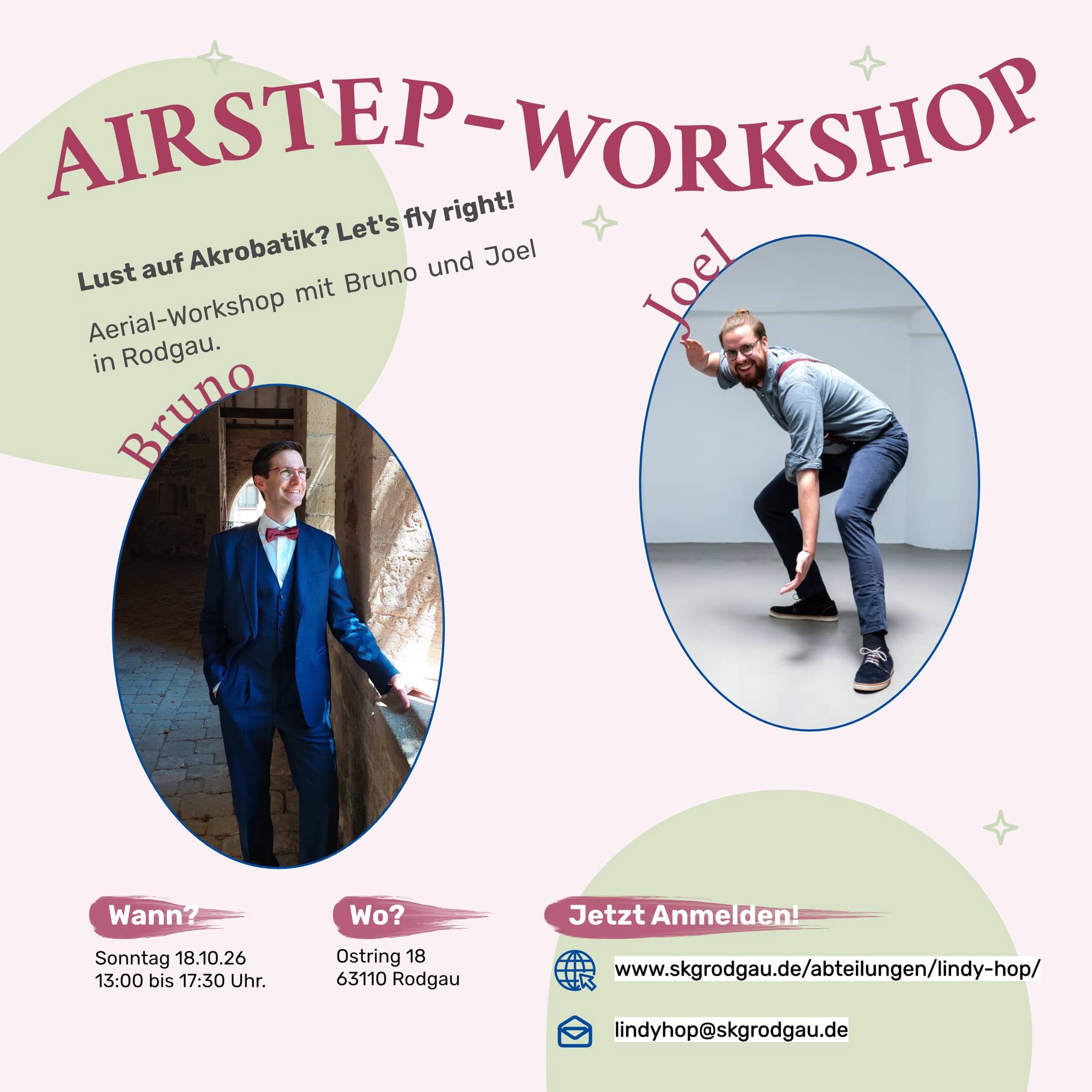 Air-Steps Workshop mit Bruno und Joel โ SUN 18 OCT