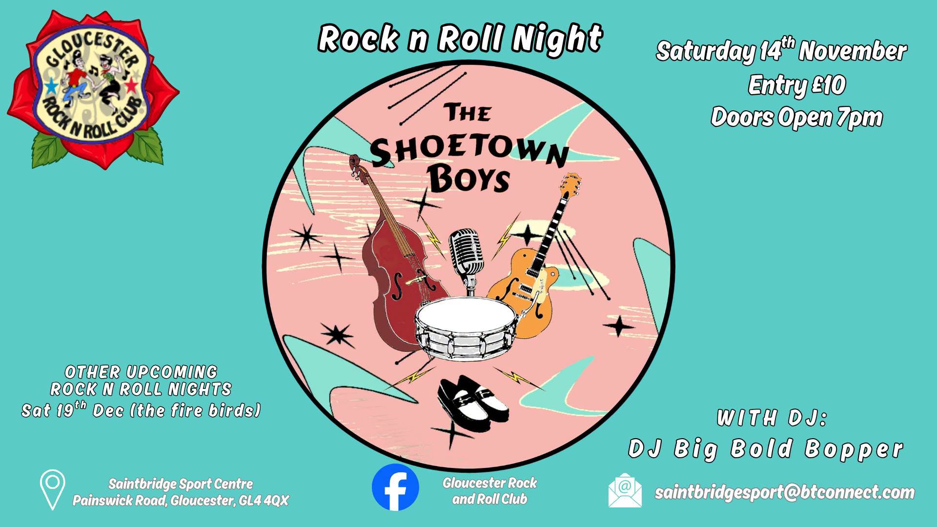 Rock and Roll Night with The Shoetown Boys & DJ Big Bold Bopper — SAT 14 NOV