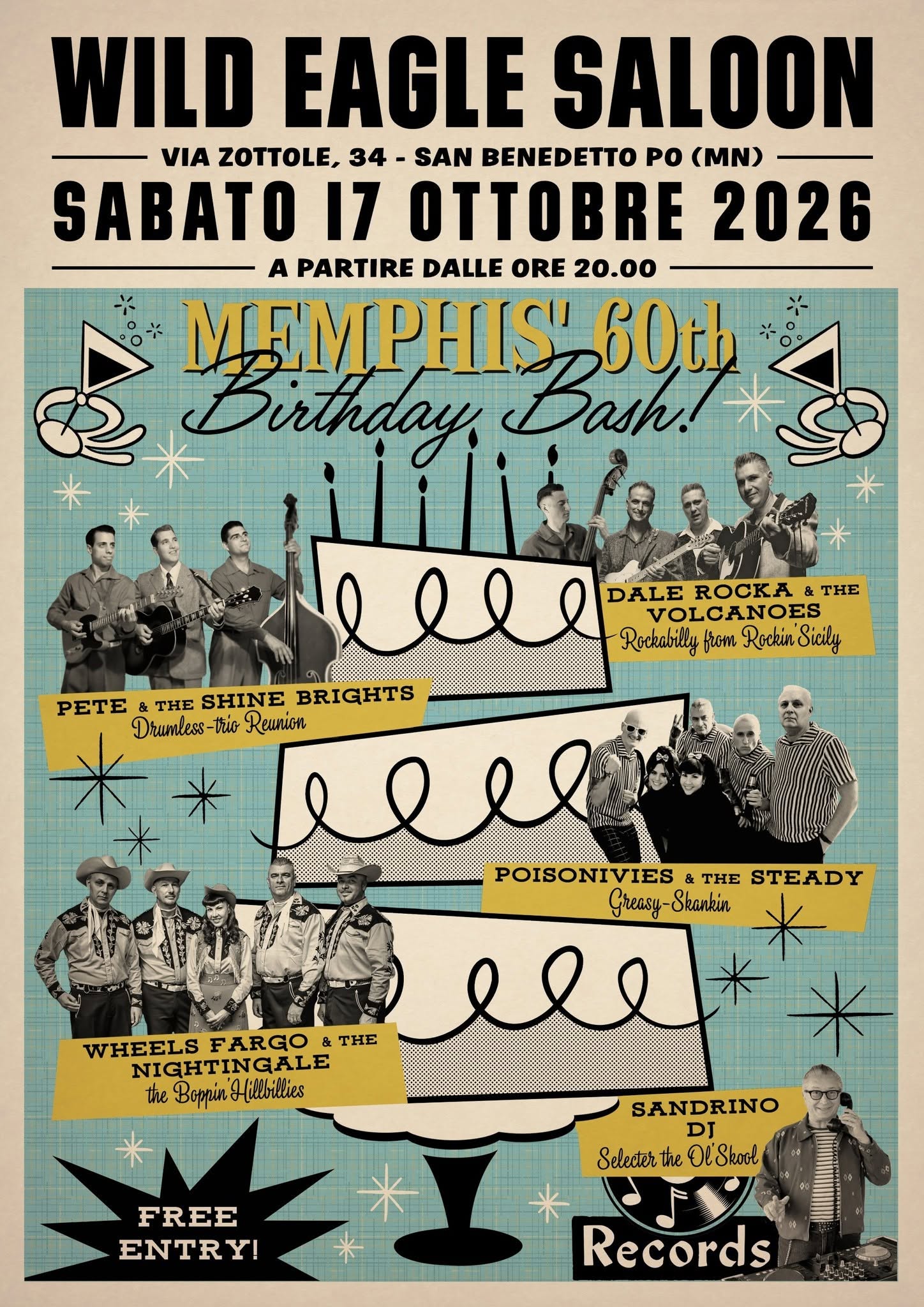 MEMPHIS' 60th BIRTHDAY BASH ! — SAT 17 OCT