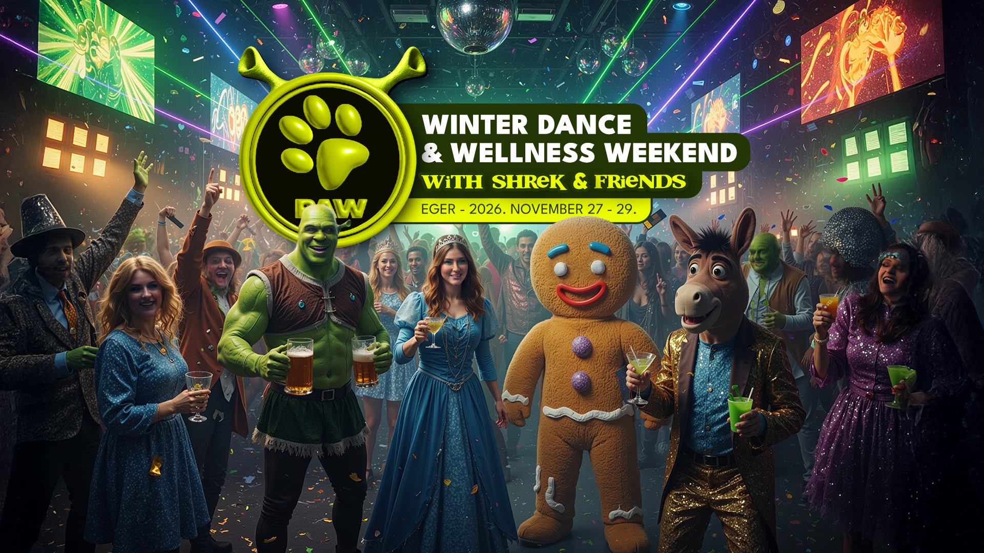 PAW | Winter dance & wellness weekend with Shrek & friends 2026, Eger — FRI 27 – SUN 29 NOV
