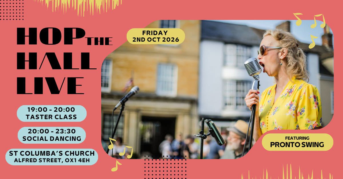 Hop the Hall Live with Airlie Scott's Pronto Swing — FRI 2 OCT