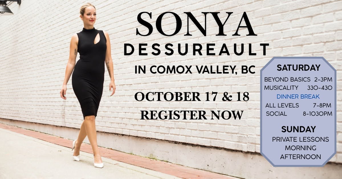 West Coast Swing - Sonya Dessureault workshops - Social Dancing โ SAT 17 โ MON 19 OCT