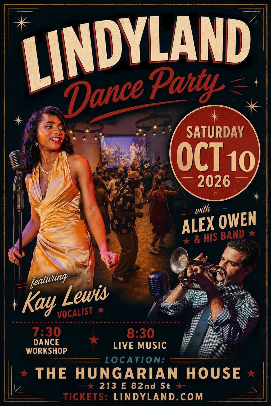 LINDYLAND Dance Party w The Alex Owen Swing Band — SAT 10 – SUN 11 OCT