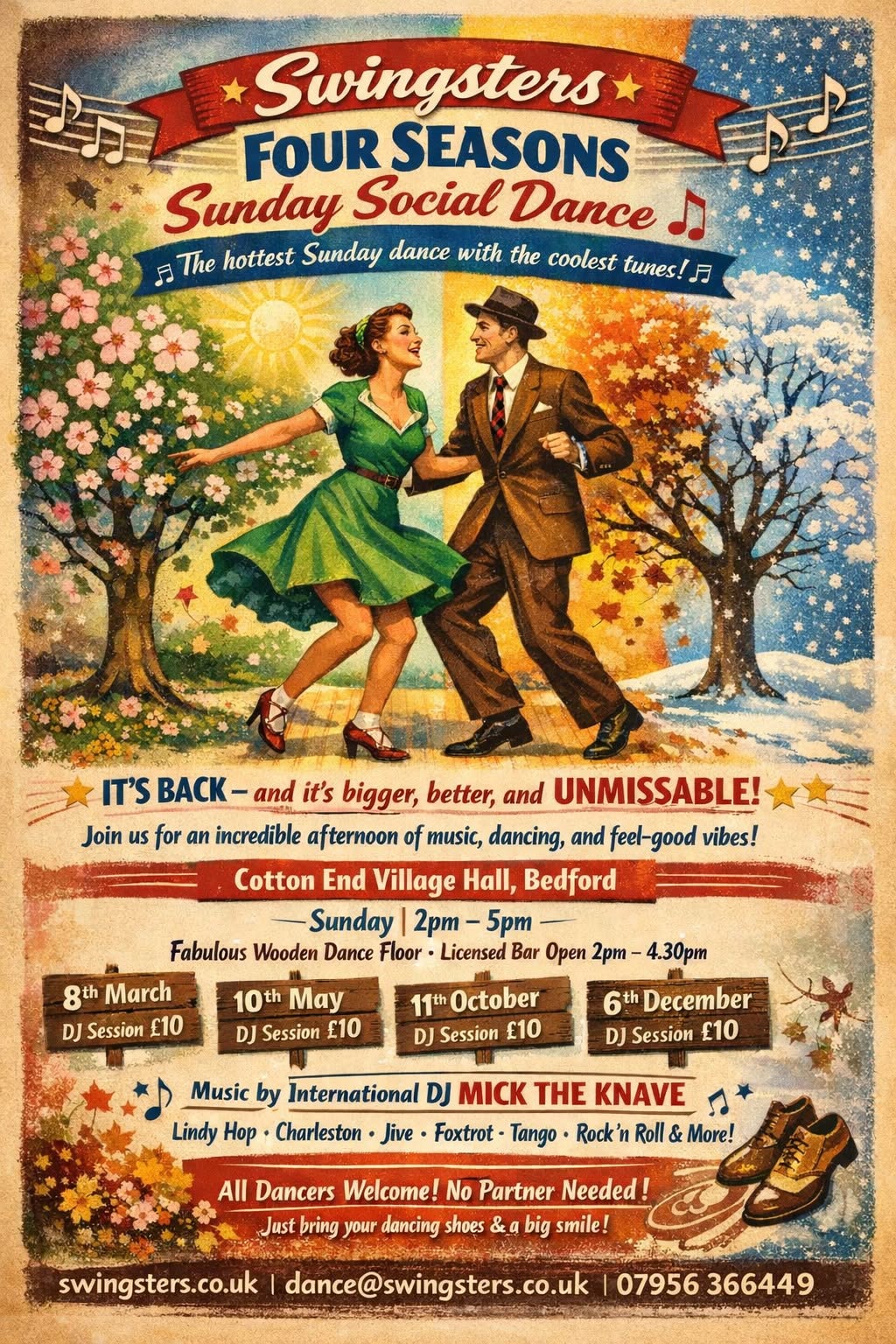 π Swingsters Four Seasons Christmas Cracker Sunday Social β SUN 6 DEC