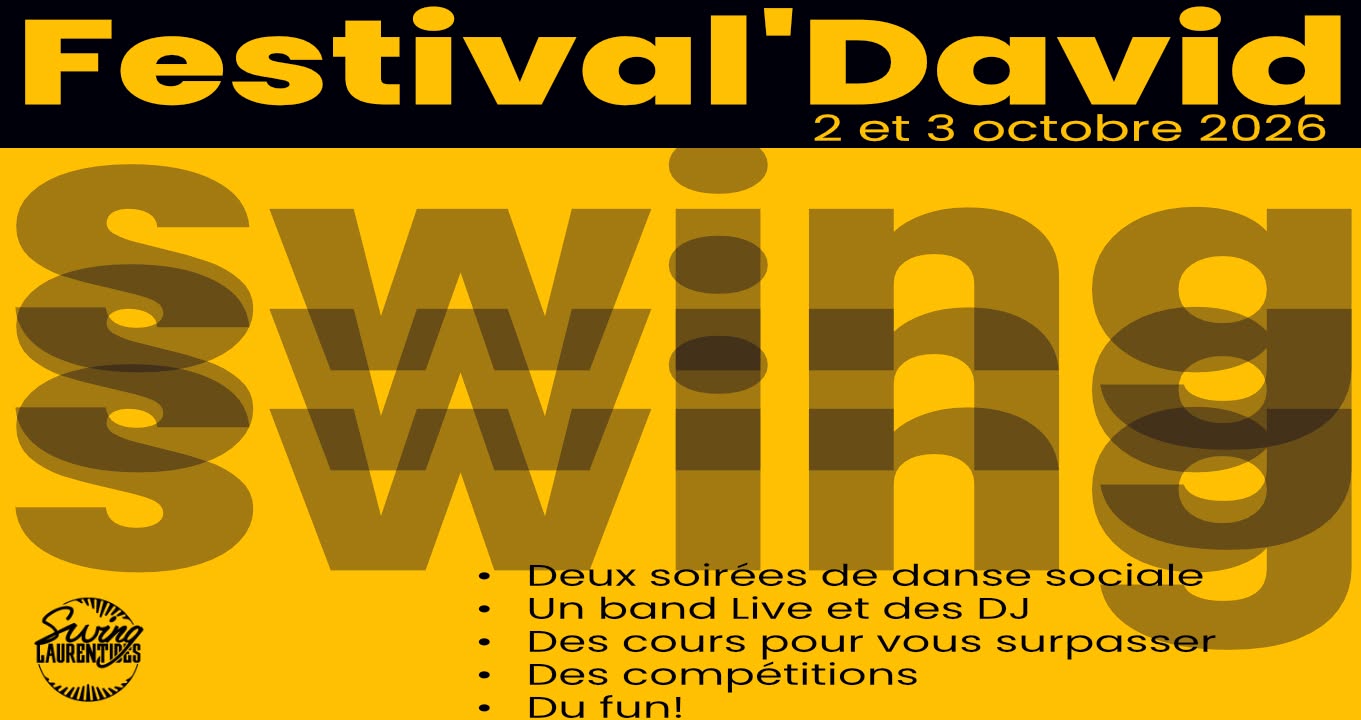 Festival'David Swing 2026 — FRI 2 OCT