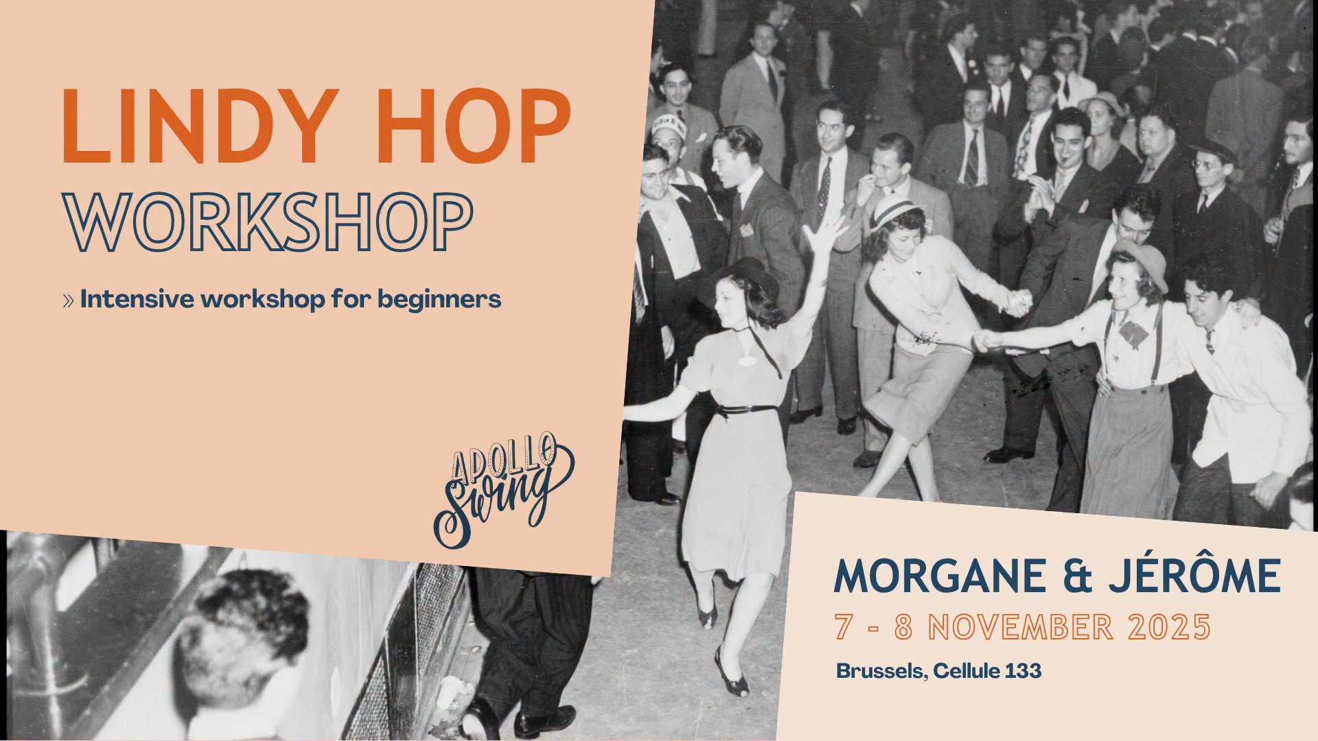 Lindy Hop intensive for beginner with Morgane & Jérôme - Apollo Swing — SAT 7 – SUN 8 NOV