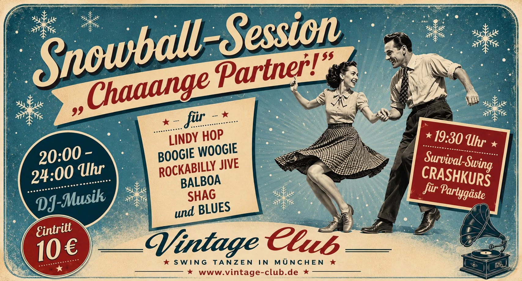 Snowball Session im Vintage Club mit 2 DJs: Hunter & Bianca — SAT 3 OCT