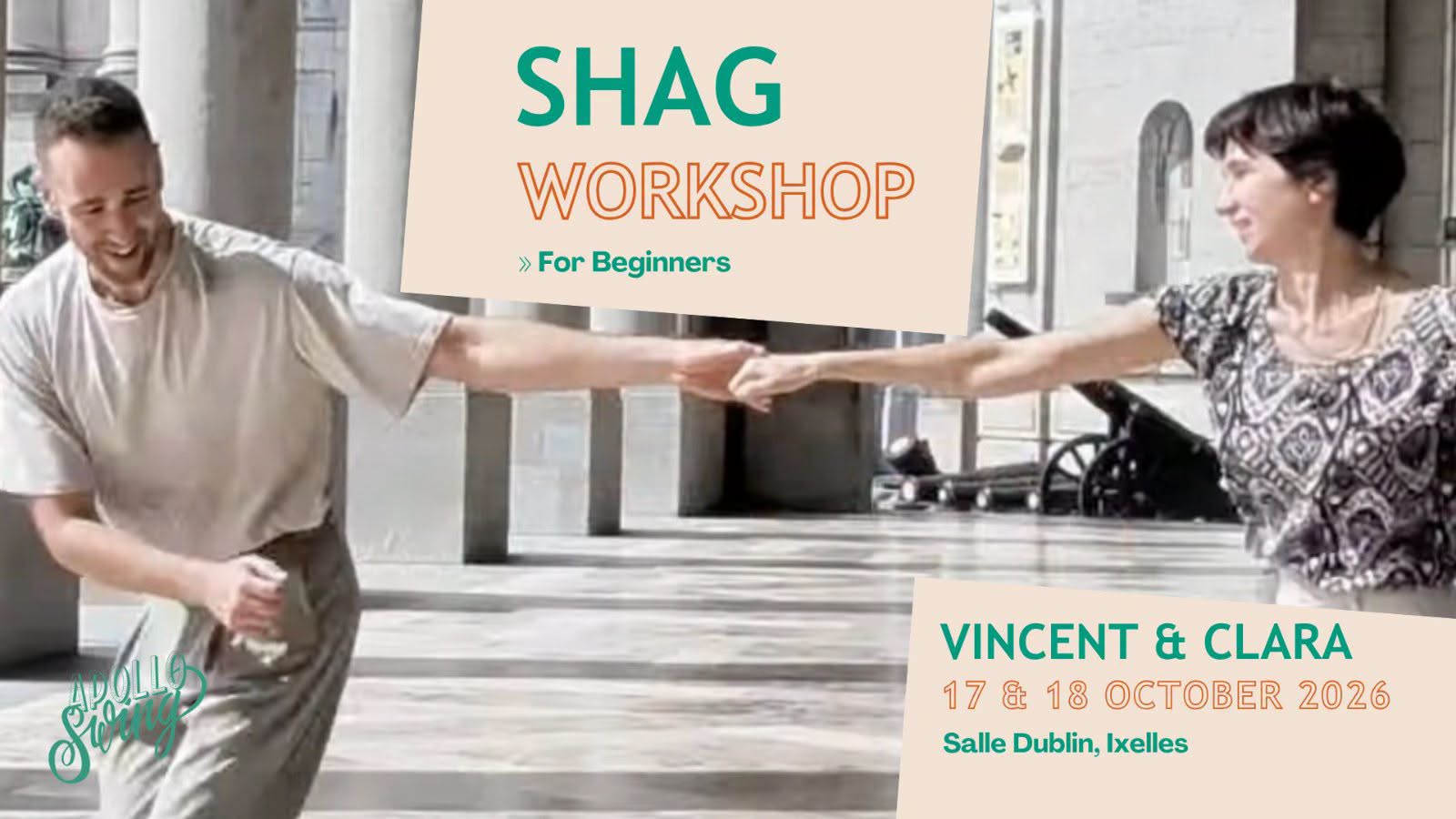 Collegiate Shag dance workshop with Apollo Swing in Brussels β SAT 17 OCT