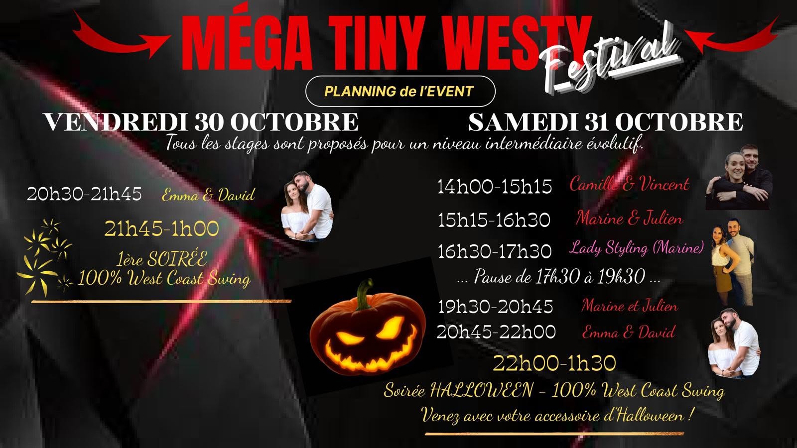 MEGA TINY WESTY FESTIVAL: 6 intervenants, +de 7h de stages, 2 soirées — FRI 30 – SAT 31 OCT