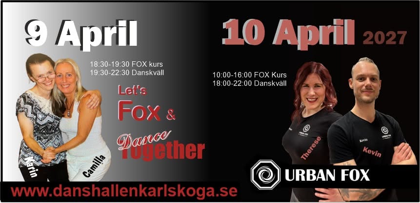 2 Foxkvällar och en heldagskurs i Urban Fox med Thérèse & Kevin — FRI 9 – SAT 10 APR 2027