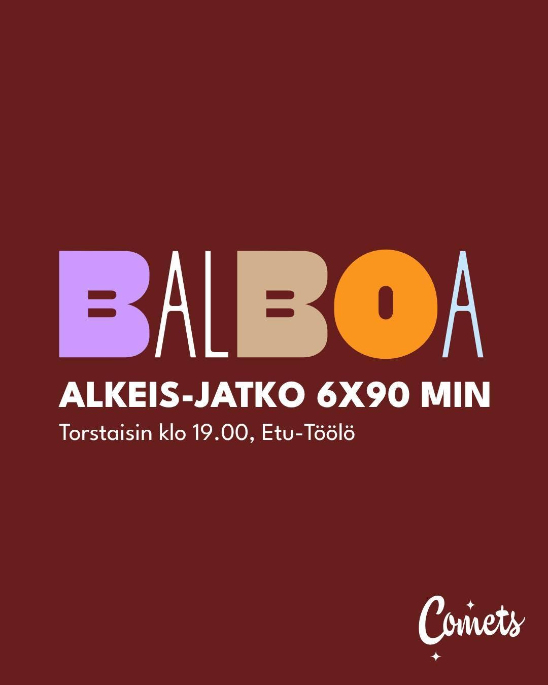 Balboa Alkeis-Jatko/Beginners-Improvers 6 x 90 min — THU 22 OCT