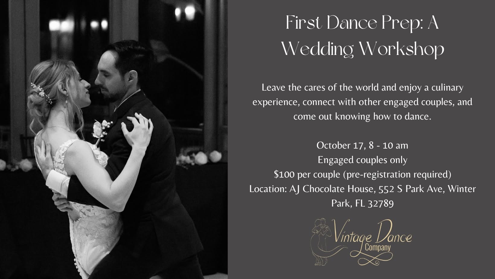 First Dance Prep: A Wedding Workshop (October) — SAT 17 OCT