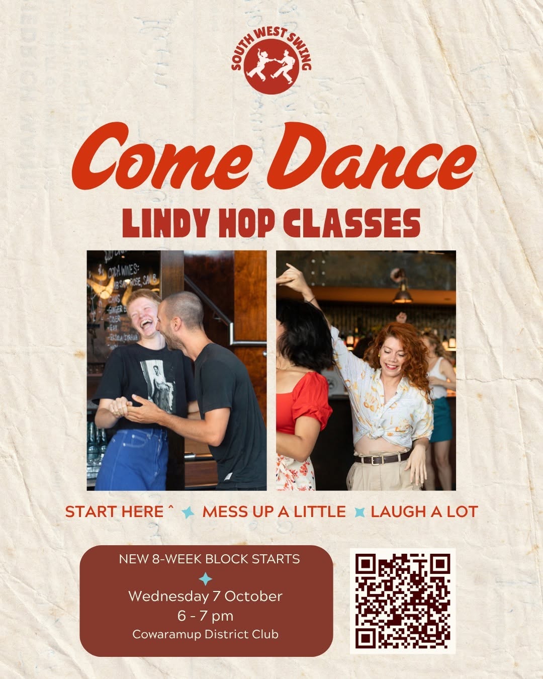 Beginner Swing Dance Classes — WED 7 OCT