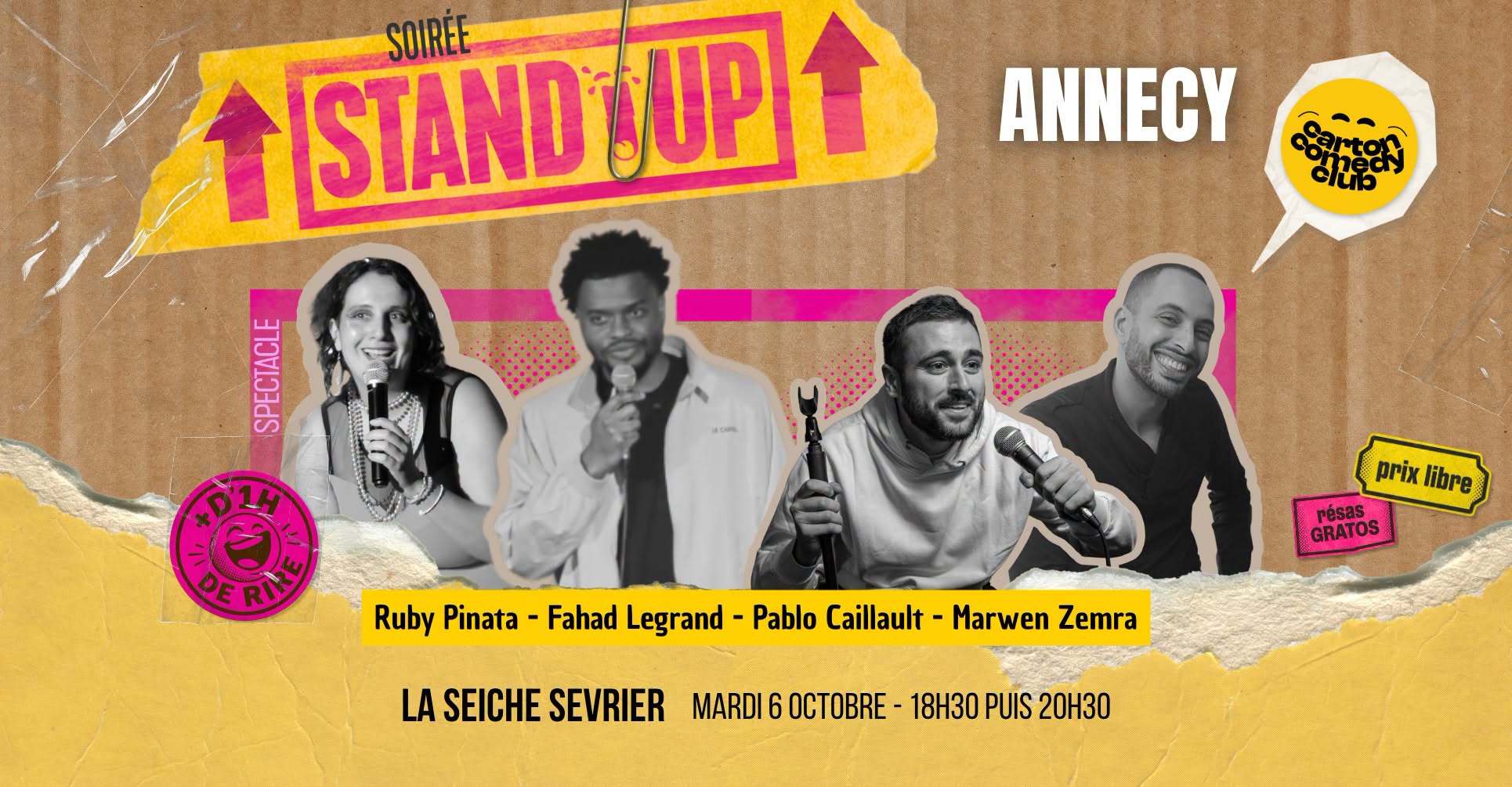 Carton Comedy Club @ La Seiche (Annecy - 74) โ TUE 6 OCT